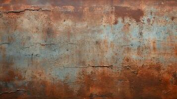 rusty old metal wall with textured effect photo