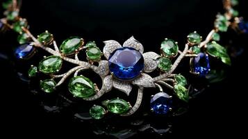 shiny gemstone jewelry illuminates luxurious elegance photo