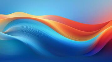 smooth flowing wave pattern in multi colored abstract photo