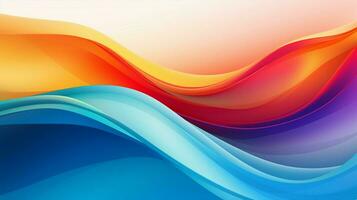 smooth flowing wave illustration in vibrant multi colors photo