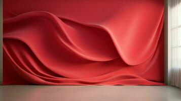 smooth satin waves create abstract elegance backdrop photo