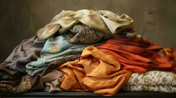 softness and elegance old fashioned textiles pile high photo