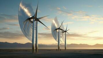 spinning blades generate wind power for sustainable energy photo