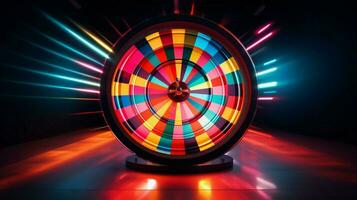 spinning roulette wheel brings vibrant nightlife fun photo