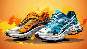 sports shoe pair design illustration photo