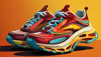 sports shoe pair design illustration photo