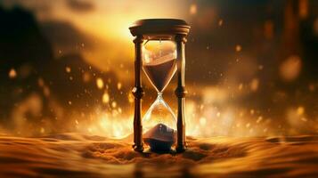 time flowing like sand in an hourglass countdown to celebrate photo