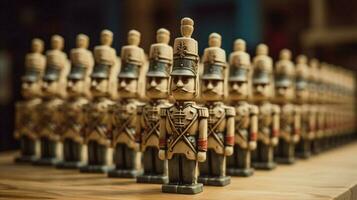 toy soldiers in a row ready for battle photo