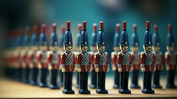 toy soldiers in a row ready for battle photo