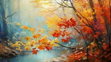 vibrante otoño follaje define naturaleza pintado belleza foto