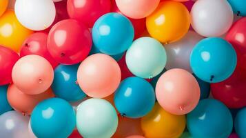 vibrant colored balloons symbolize birthday celebration photo