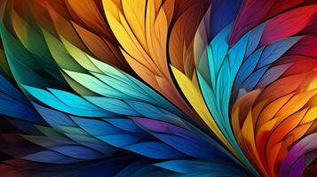 vibrant colored leaf abstract fractal pattern beauty photo