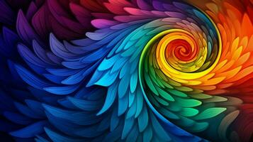 vibrant colorful abstract spiral wallpaper with ornate photo