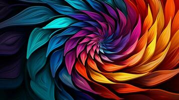 vibrant colorful abstract spiral wallpaper with ornate photo