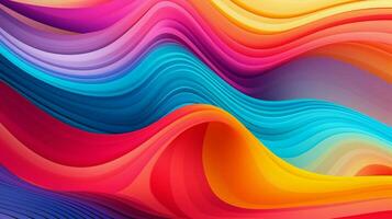 vibrant colors blend in psychedelic wave pattern photo