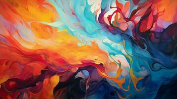 vibrant colors painted in chaotic brush strokes photo