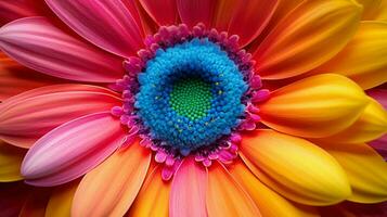 vibrant gerbera daisy blossom close up showcasing photo