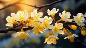 vibrant yellow blossom shines in nature elegance photo