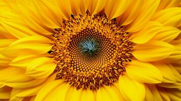 vibrante amarillo girasol cerca arriba de pétalo belleza en naturaleza foto