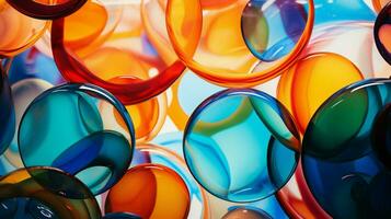 zoom in on colorful glass circle abstract photo