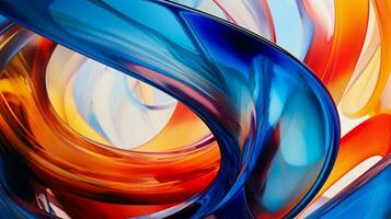 zoom in on colorful glass circle abstract photo