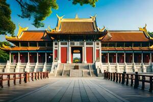 the chinese temple in taiwan. AI-Generated photo