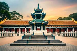 the temple of the buddha in taiwan. AI-Generated photo