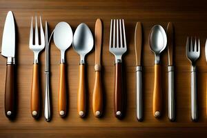 a collection of different types of utensils. AI-Generated photo