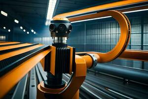 robotic arm in industrial environment. AI-Generated photo