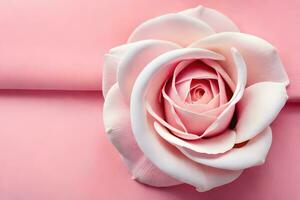 a pink rose is shown on a pink background. AI-Generated photo