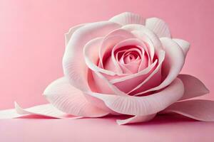 a pink rose is shown on a pink background. AI-Generated photo