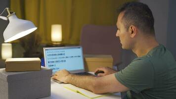 Entrepreneur with an online store sells products. video