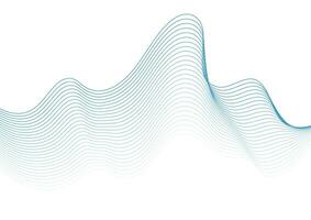 Blue minimal wavy lines abstract background vector
