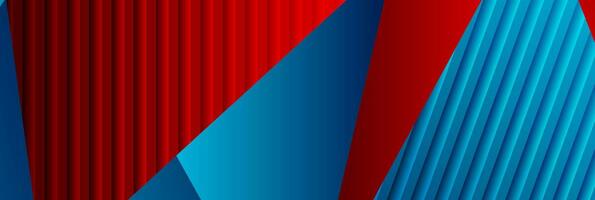 Blue and red low poly geometric abstract background vector