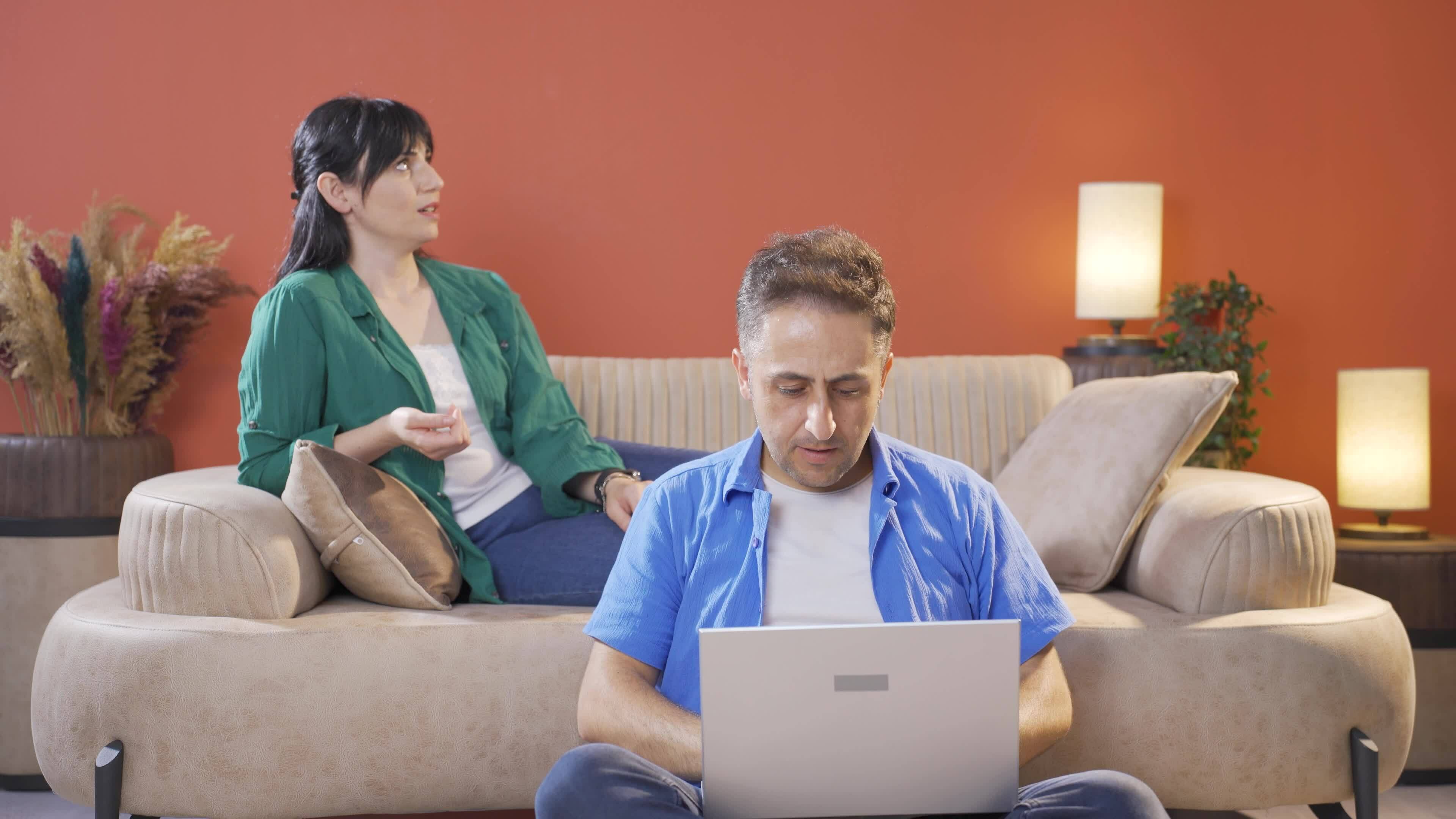 The woman who is angry with her husband throws the ring away. 32966770