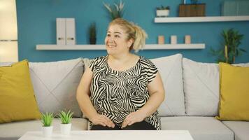 Portrait of woman feeling excited. video