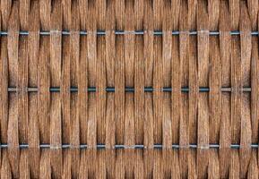 Texture brown woven rattan background photo