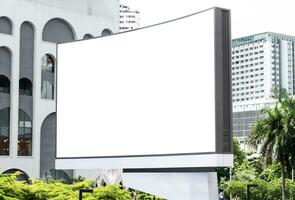 Pole outdoor LED curve display billboard. Clipping path for mockup white screen photo