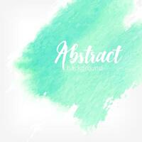 Abstract watercolor smear, turquoise color. Creative realistic background with place for text. vector