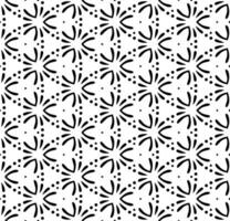 Black and white seamless abstract pattern. Background and backdrop. Grayscale ornamental design. Mosaic ornaments. Vector graphic illustration.