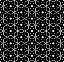 Black and white seamless abstract pattern. Background and backdrop. Grayscale ornamental design. Mosaic ornaments. Vector graphic illustration.