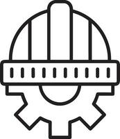 Safety helmet icon symbol image vector. Illustration of the head protector industrial engineer worker design image vector
