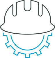 Safety helmet icon symbol image vector. Illustration of the head protector industrial engineer worker design image vector