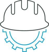 Safety helmet icon symbol image vector. Illustration of the head protector industrial engineer worker design image vector