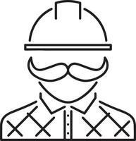 la seguridad casco icono símbolo imagen vector. ilustración de el cabeza protector industrial ingeniero trabajador diseño imagen vector