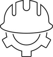 Safety helmet icon symbol image vector. Illustration of the head protector industrial engineer worker design image vector