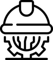 Safety helmet icon symbol image vector. Illustration of the head protector industrial engineer worker design image vector