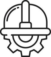 Safety helmet icon symbol image vector. Illustration of the head protector industrial engineer worker design image vector