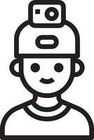 Safety helmet icon symbol image vector. Illustration of the head protector industrial engineer worker design image vector