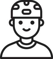 Safety helmet icon symbol image vector. Illustration of the head protector industrial engineer worker design image vector